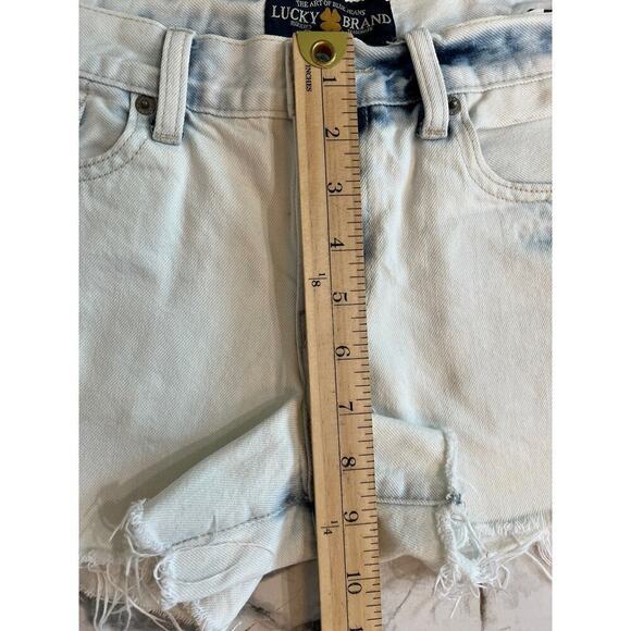 Lucky Brand The Cutoff bleached raw hem denim jeans shorts Size 6/28 - Picture 7 of 16